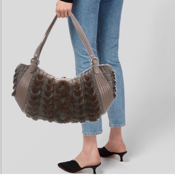 Salvatore Ferragamo Balena Mink Fur Tote Bag - Picture 10 of 10